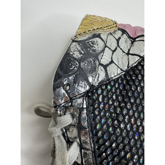 P448 Women's Queens Glitter Mid-Top Sneakers Size 39 EU 8.5 US - Picture 7 of 14